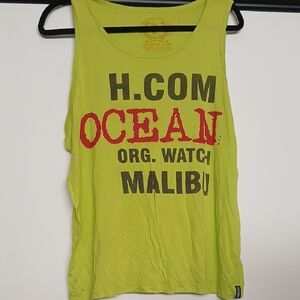 Homem Men Next Vibrant Lime Green Tank Sizw Large